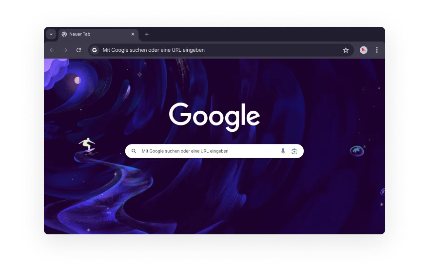 An abstract Chrome UI is surrounded by icons that represent categories for browser extensions. The icons represent Shopping, Entertainment, Tools, Art & Design, and Accessibility.