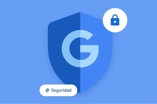 Ipinapahiwatig ng ilang icon ang seguridad ng Google, kasama ang G ng Google sa isang shield, icon na lock, at maliit na chip na nagsasabi ng 