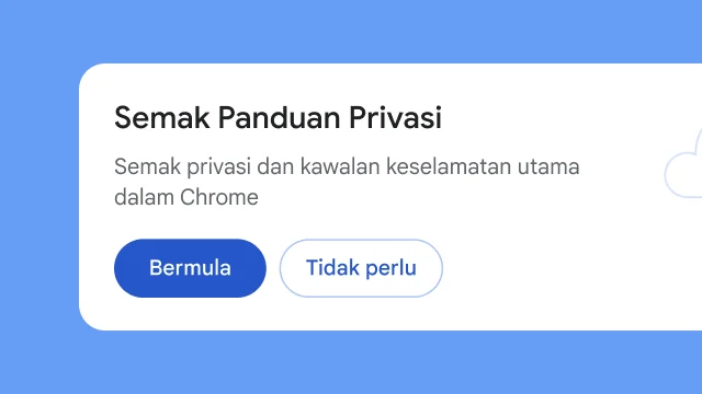 Modul yang diasingkan bertanya pengguna sama ada mereka mahu menerokai Panduan Privasi.