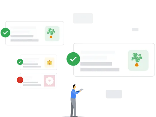 Колаж із зображень, на яких показано, як людина знаходить безпечний і доречний результат