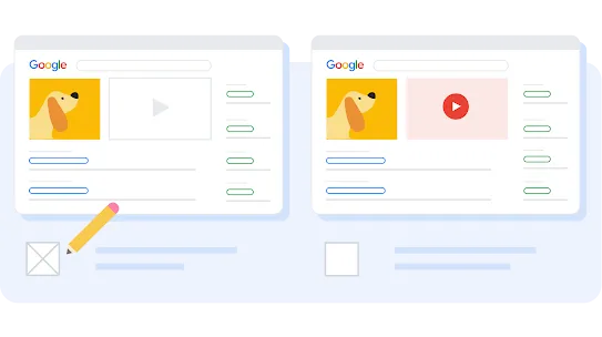 Confronto tra due stili di risultati della Ricerca con un valutatore della qualità della Ricerca che seleziona l'opzione migliore