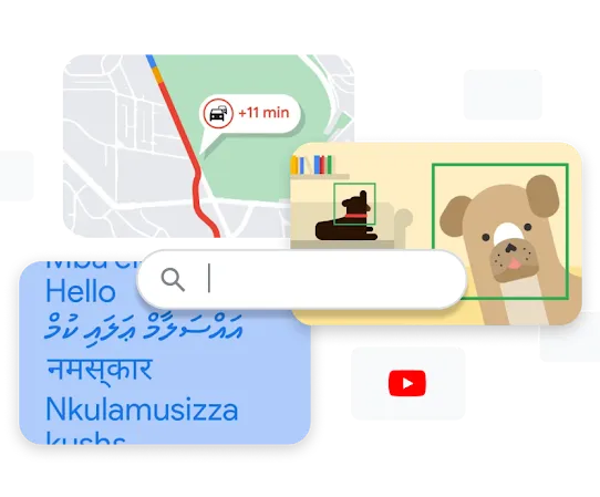 Illustration mit einem Beispiel, wie KI in der Google Suche genutzt werden kann