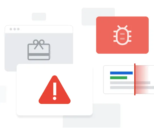 Ventanas emergentes que muestran resultados de análisis, advertencias y alertas
